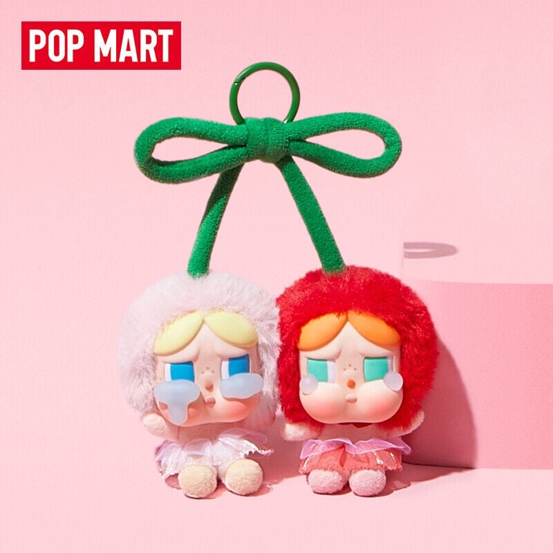 POP MART Crybaby Crying For Love Series Love You Cherry Much Vinyl Plush Pendant Blister Pack