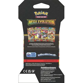 Pokémon TCG Mega Evolution Sleeved Booster Pack (Assorted Designs)